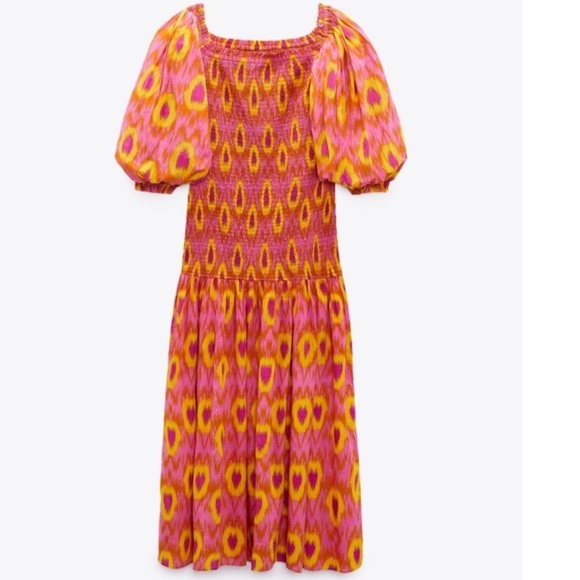 ZARA MULTICOLORED PRINTED MAXI DRESS - Picture 2 of 3